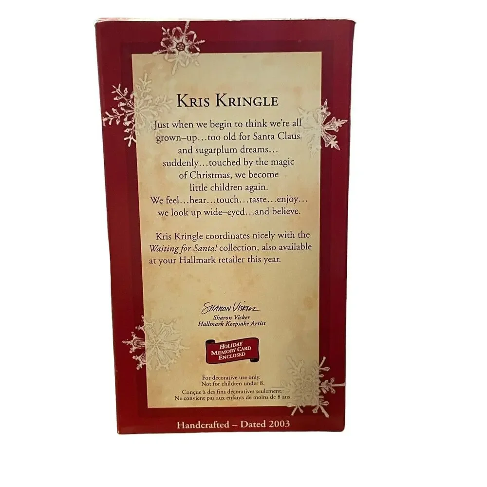 Hallmark Kris Kringle Keepsake Ornament Santa Claus 2003